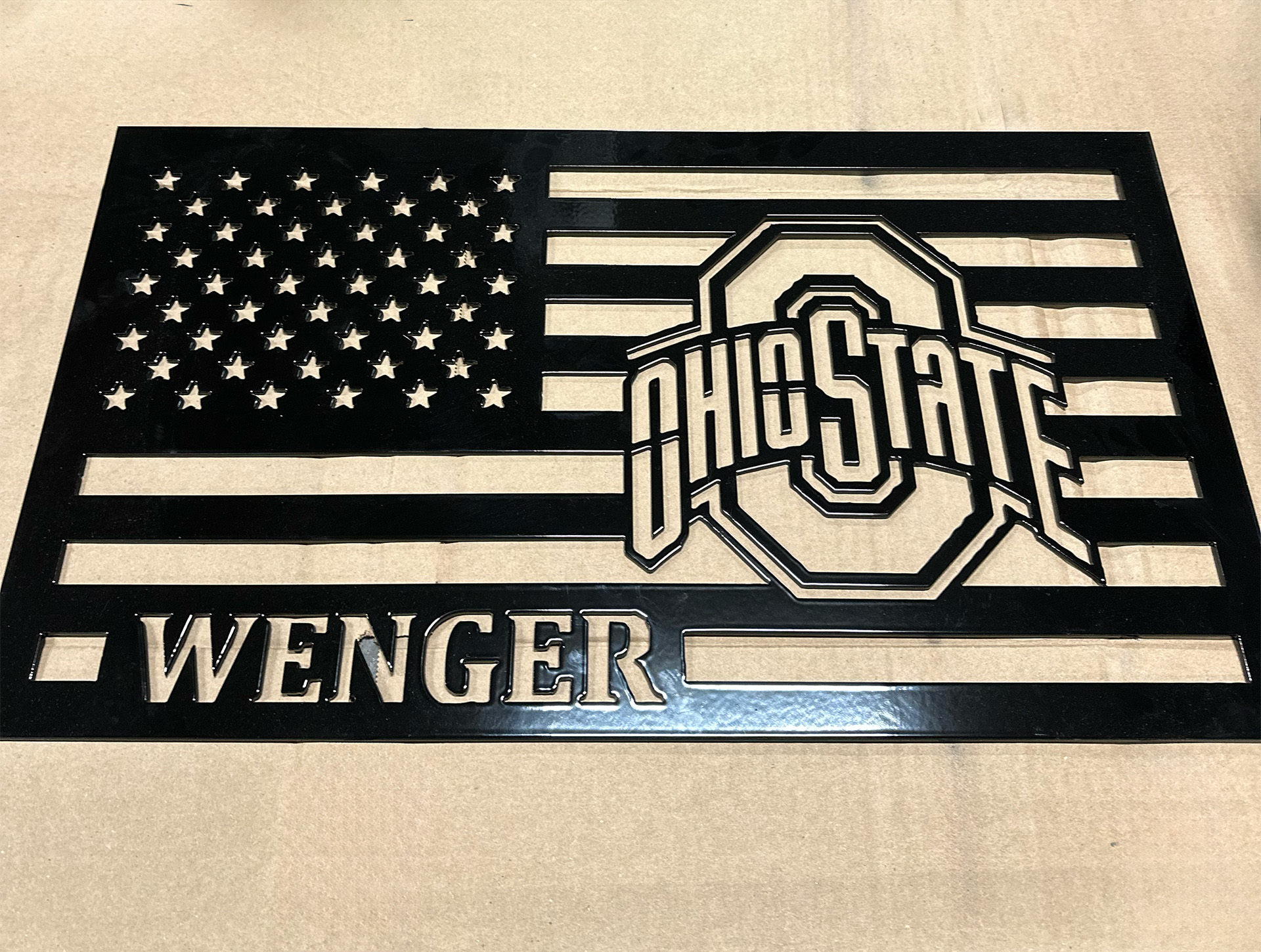 Metal Ohio State Sign